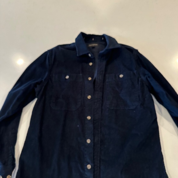 Banana Republic Corduroy Navy Blue Shirt Men's Medium - Picture 4 of 4